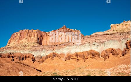 Red Sandstone Rock, Capitol Reef National Park, Utah, Southwest, USA Stock Photo