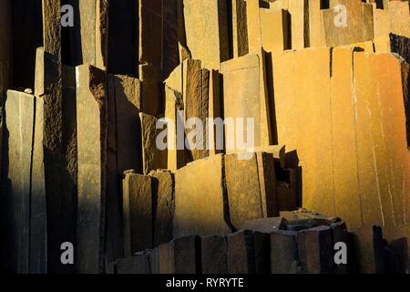 Basalt columns, organ pipes, near Twyfelfontein, Namibia Stock Photo