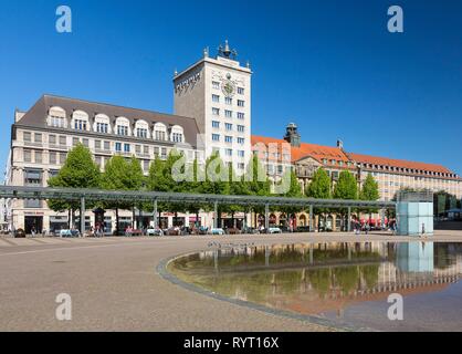 Krochhochhaus at Augustusplatz, Leipzig, Saxony, Germany Stock Photo