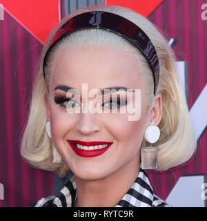 Los Angeles, United States. 14th Mar, 2019. LOS ANGELES, CA, USA - MARCH 14: Katy Perry arrives at the 2019 iHeartRadio Music Awards held at Microsoft Theater at L.A. Live on March 14, 2019 in Los Angeles, California, United States. (Photo by Xavier Collin/Image Press Agency) Credit: Image Press Agency/Alamy Live News Stock Photo