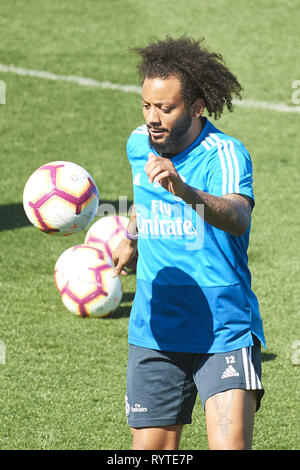 Madrid, Madrid, Spain. 15th Mar, 2019. Marcelo (defender; Real Madrid) during a training session at the Valdebebas training facilities on March 15, 2019 in Madrid, Spain Credit: Jack Abuin/ZUMA Wire/Alamy Live News Stock Photo