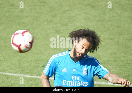 Madrid, Madrid, Spain. 15th Mar, 2019. Marcelo (defender; Real Madrid) during a training session at the Valdebebas training facilities on March 15, 2019 in Madrid, Spain Credit: Jack Abuin/ZUMA Wire/Alamy Live News Stock Photo