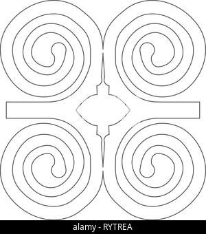 Humility With Strength Or Symbol Of Wisdowm Adinkra Symbol. Tribal ...