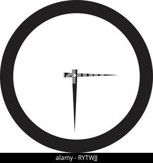 Icon round hours in a flat style. Vector illustration on white background. Stock Vector