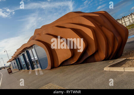 The award winning East Beach Café in Littlehampton, Sussex, UK. Architecturally designed by Thomas Heatherwick. Stock Photo