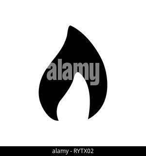 Flammable packaging symbol simple flat style icon . Stock Vector