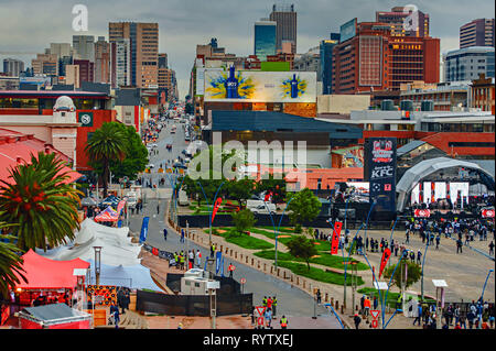 Johannesburg South Africa City Downtown Area at Sunset Stock Photo