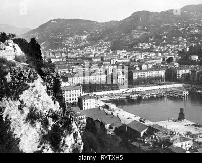 geography / travel, France, Nice, overview, harbour Port Lympia, 1950s, Additional-Rights-Clearance-Info-Not-Available Stock Photo