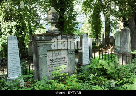 Cimitirul evenghelic (Lutheran cemetery) on Hilltop School in Cetatea Sighisoara (fortified historic centre of Sighisoara) built in XII century by Tra Stock Photo