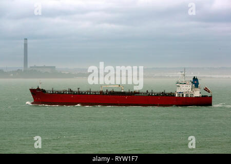 Oil,Chemical,Tanker,Perseus N, Registered, Monrovia, The Solent, Fawley,Oil,Refinery, Southampton, Cowes, Isle of Wight, Hampshire, England, UK,