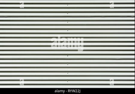 Corrugated white painted metal sheet texture Stock Photo