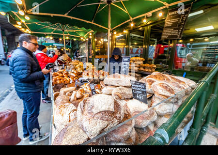 The famous Borough Market, a fresh food market selling all types of fruit, vegetables, fish and meat. London Stock Photo