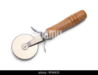 Classic Pizza Cutter Isolated on White Background. Stock Photo