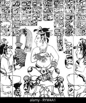 slavery, Maya, high dignitary and slaves, based on relief, Palenque, Mexico, circa 7th century, writing, script, scripts, South America, America, Mayan culture, pictography, slaveholder, slave owner, slaver, slaveholders, slave owners, slavers, character, characters, inscription, epigraphs, inscriptions, crown, crowns, Precolumbian, pre Colombian, people, slavery, slaveries, high, highly, dignitary, dignitaries, slaves, slave, historic, historical, Artist's Copyright has not to be cleared Stock Photo