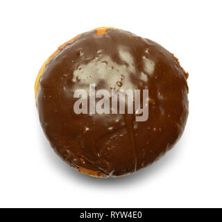 Chocolate Filled Donut Isolated on White Background Stock Photo - Alamy