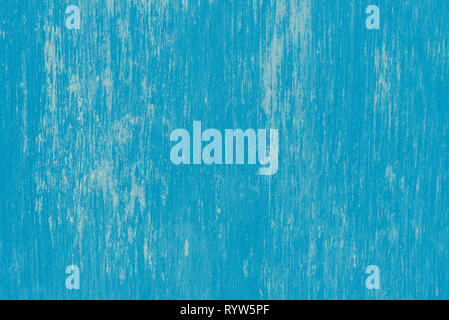 Wall painted in blue (turquoise) by rough vertical brush strokes. Stock Photo