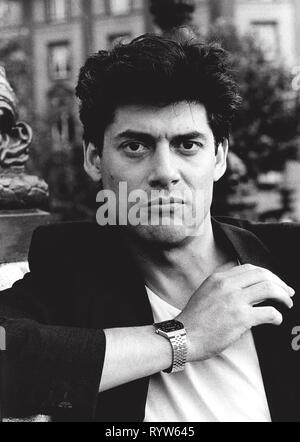 Portrait of French actor Georges Corraface in 1992. Stock Photo