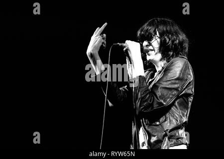 Members of the American rock band Les Ramones during the German television show Musikladen. Singing: Joey Ramone. Bremen, 10 September 1978 Stock Photo