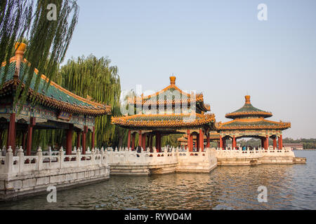 China Beihai Park Beijing imperial park five dragon pavilions Stock Photo