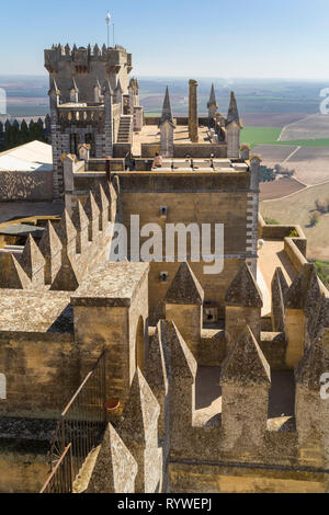 Almodovar del Rio, Cordoba Province, Spain.  Almodovar castle.  Founded as a Roman fort it developed into its present form during the Moorish era.  It Stock Photo