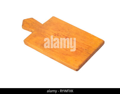 Wood cutting board isolated on white background Stock Photo