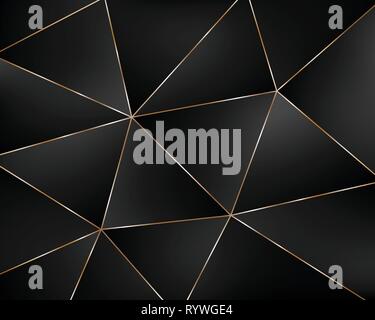 Abstract black geometric background from triangles Stock Vector