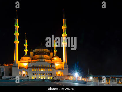 Ankara/Turkey-March 09 2019: Kocatepe mosque in the night Stock Photo