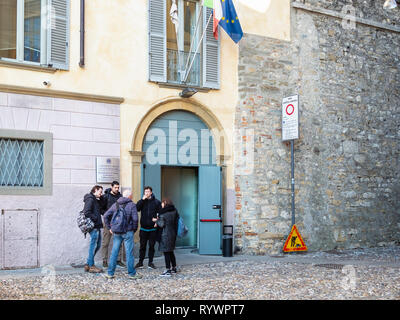 BERGAMO, ITALY - FEBRUARY 25, 2019: patio of seminary Seminario Vescovile  di Bergamo Giovanni XXII on street Via Arena in Upper Town (Citta Alta) of  B Stock Photo - Alamy
