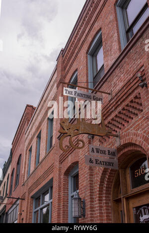 Wallace, Idaho is a quaint, charming silver mining town which is also known for outdoors sports and activities. Stock Photo