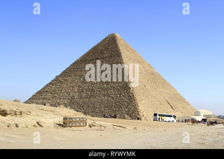 A Tour Bus in Front of The Pyramids at Giza, Egypt Stock Photo - Alamy
