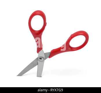 Pair of Stabbed Scissors Isolated on White Background. Stock Photo