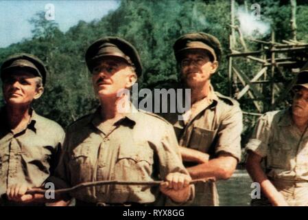 GUINNESS,HAWKINS, THE BRIDGE ON THE RIVER KWAI, 1957 Stock Photo