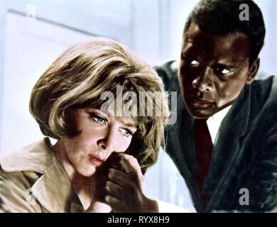 GRANT,POITIER, IN THE HEAT OF THE NIGHT, 1967 Stock Photo
