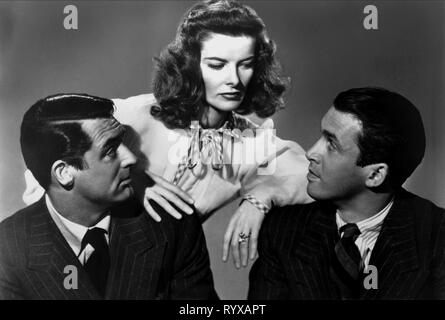 CARY GRANT, KATHARINE HEPBURN, JAMES STEWART, THE PHILADELPHIA STORY, 1940 Stock Photo