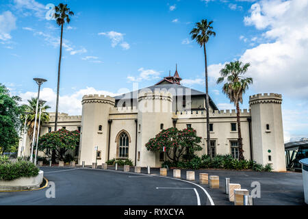 Exterior front view of the former Sydney government stables now a conservatorium of music an heritage building in Sydney NSW Australia Stock Photo