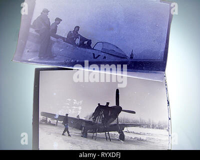 Personal photographs and memorabilia of fighting Americans during the Second World War. Stock Photo