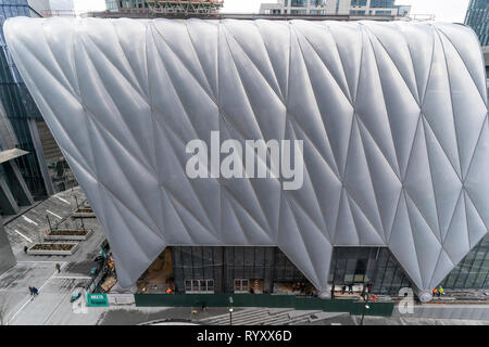 New York, NY - March 15, 2019: Hudson Yards is lagest private development in New York. View of new cultural center The Shed at Hudson Yards of Manhattan during opening day Credit: lev radin/Alamy Live News