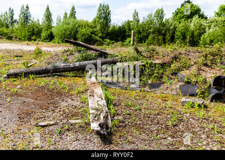 Old disused sand quarry in Doncaster, South Yorkshire. Stock Photo