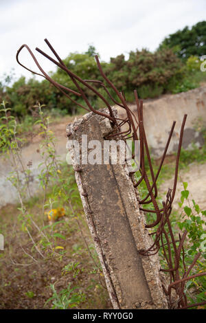 Old disused sand quarry in Doncaster, South Yorkshire. Stock Photo