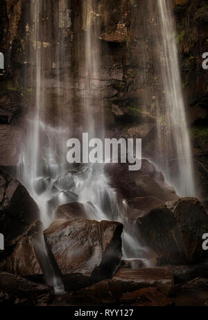 Water and wet rocks at Melincourt Stock Photo