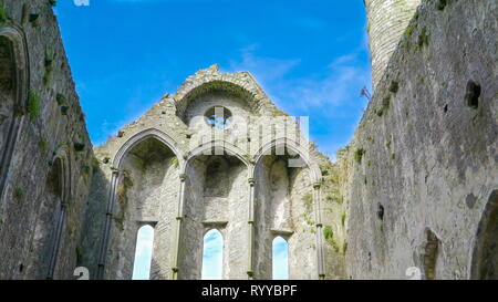 One of the ruins inside the Rock of Cashel. The Rock of Cashel also known as Cashel of the Kings and St. Patricks Rock is a historic site located at C Stock Photo