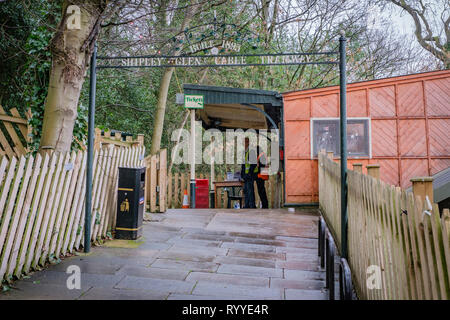 Shipley Glen tramway, Baildon, West Yorkshire, England Stock Photo