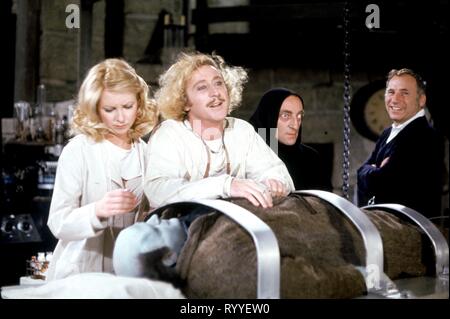 TERI GARR, GENE WILDER, MARTY FELDMAN, PETER BOYLE & MEL BROOKS  Character(s): Inga, Dr. Frankenstein, Igor, Director  Film 'YOUNG FRANKENSTEIN' (1974)  Directed By MEL BROOKS  15 December 1974  SAR68876  Allstar Picture Library/20TH CENTURY FOX  **WARNING** This Photograph is for editorial use only and is the copyright of 20TH CENTURY FOX  and/or the Photographer assigned by the Film or Production Company & can only be reproduced by publications in conjunction with the promotion of the above Film. A Mandatory Credit To 20TH CENTURY FOX is required. The Photographer should also be credited whe Stock Photo