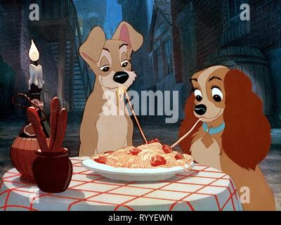 TRAMP,LADY, LADY AND THE TRAMP, 1955 Stock Photo