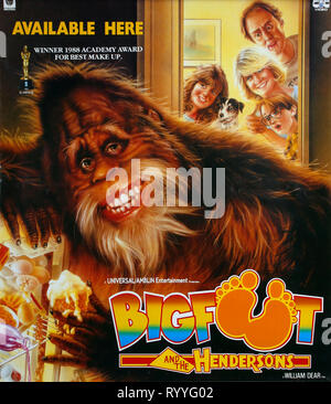 FILM POSTER, BIGFOOT AND THE HENDERSONS, 1987 Stock Photo
