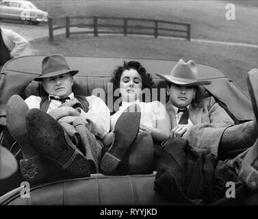 PAUL FIX, ELIZABETH TAYLOR, ROCK HUDSON, GIANT, 1956 Stock Photo