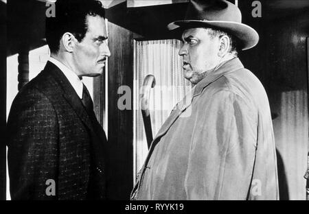 CHARLTON HESTON, ORSON WELLES, TOUCH OF EVIL, 1958 Stock Photo