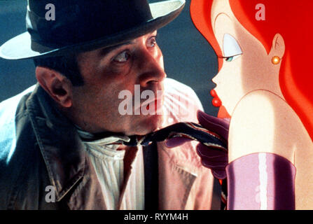 BOB HOSKINS, JESSICA RABBIT, WHO FRAMED ROGER RABBIT, 1988 Stock Photo