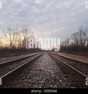 2nd try. Tracks to nowhere Stock Photo