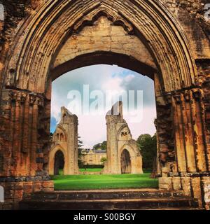 Glastonbury Abbey, Somerset, England. Late Summer 2013. Stock Photo